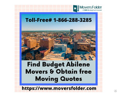 Find Budget Abilene Movers And Obtain Free Moving Quotes