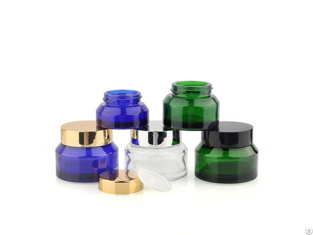 Latest New Design Transparent Blue Facial Face Cream Bottle