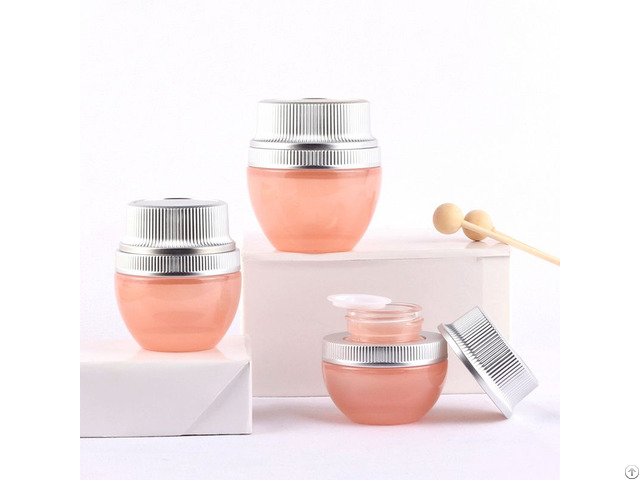 High Quality 20g 30g 50g Cosmetic Packaging Cream Jar Bottle Set With Matte Sliver Screw Cap