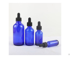 Excellent Quality Blue 15ml 30ml Boston Round Glass Dropper Bottle