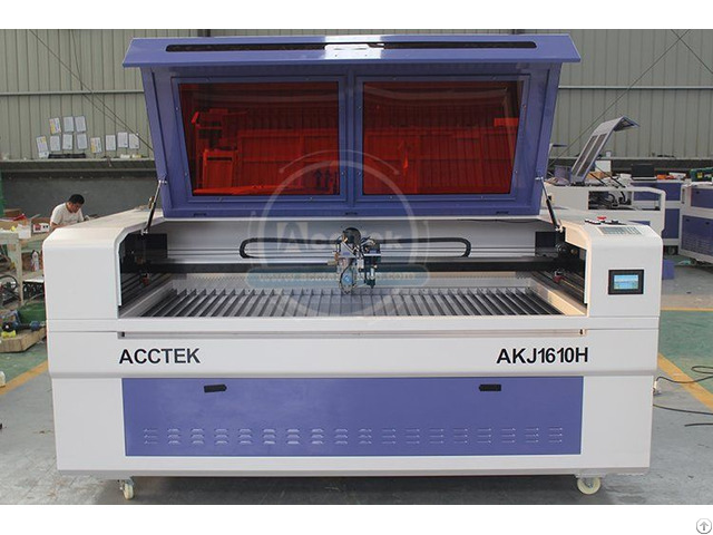 Two Laser Heads Wood Engraving Machine With 6332m Ruida Controller Akj1610h 2