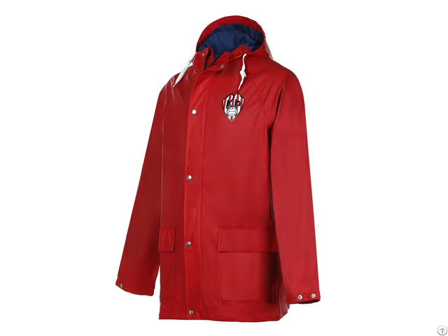 Pu Rain Jacket With 210t Nylon Lining