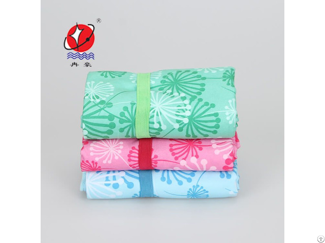 Printed Microfiber Suede Sports Towel
