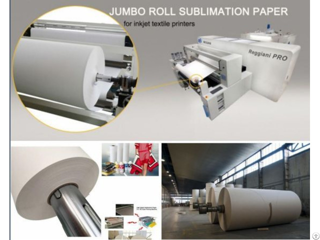 Jumbo Roll Sublimation Transfer Paper For High Speed Digital Printing
