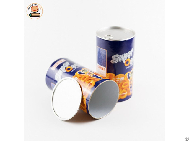 Hot Sale Food Grade Kraft Cylinder Paper Tube Can For Snacks Packaging