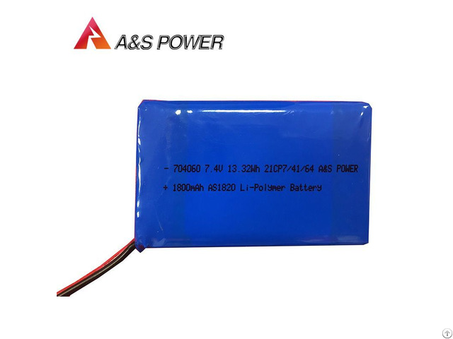 Lithium Battery Pack 2s 704060 7 4v 1800mah