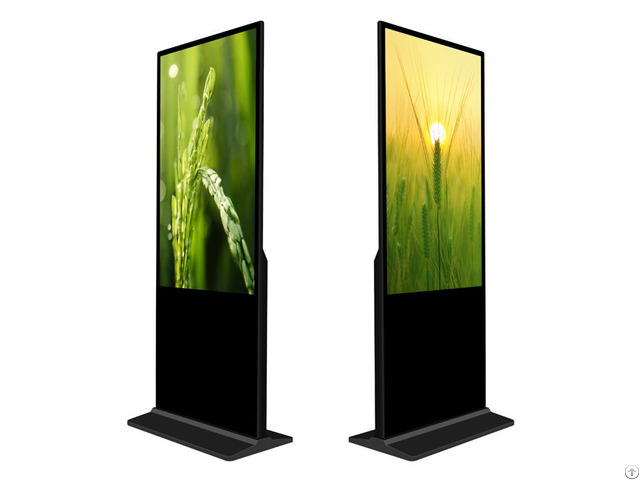 Network Ultra Slim Floor Stand Lcd Digital Signage For Advertising Screen