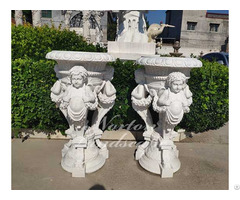 Marble Flowerpot With Children Statues
