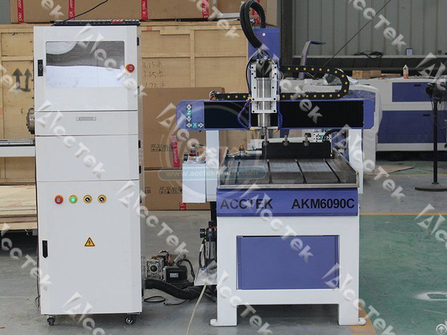 Acctek Small Size 6090 6012 Multifunctional Automatic Cnc Wood Lathe