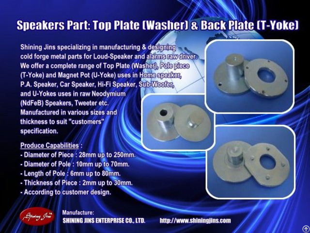 Speakers Part Washer Top Plate And T Yoke Pole Piecemade In Taiwan