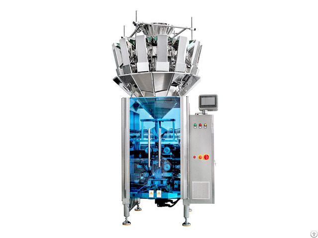 Fully Automatic Combined Weighing And Packaging Machine With Multihead Weigher For Food
