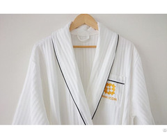 Professional High Quality White Waffle Bathrobe For Hotel