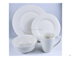 Porcelain Embossed 16pcs Dinner Se