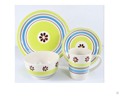 Hand Painted Stoneare Ware 16pcs Dinner Set