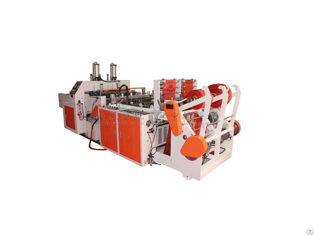 High Speed Full Automatic Double Line T Shirt Bag Making Machine