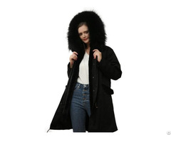 Men And Women Long Artificial Parka Waterproof Leather Clothing Outwear