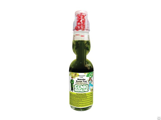 Matcha Green Tea Genki Healthy Ramune Soda