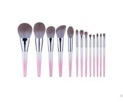 Makeup Brush Set 13pcs Mcf Synthetic Hair Colorful Wood Handle Multi Sized Brushes