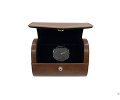 Custom Brown Pu Leather Watch Box For Jewelry