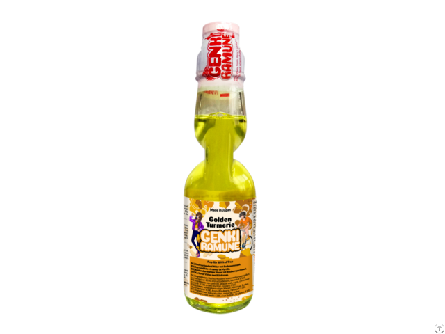 Golden Turmeric Genki Healthy Ramune Soda