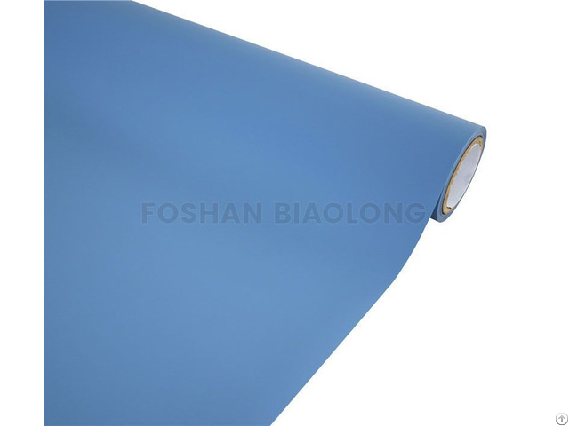 Opaque Anti Scratch Flat Surface Soft Touch Sky Blue Color Pvc Vinyl Film