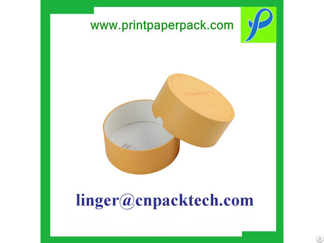 Custom Rigid Coated Art Paper Cylindrical Box Tube Food Container