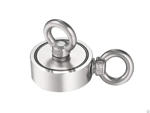Salvage Fishing Magnet Double Sided With Two Eyebolts