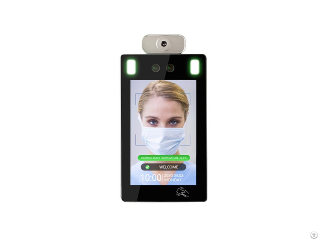 Outdoor 60 Degrees Ai Fingerprint Face Recognition Body Temperature Scanning Measurement Device