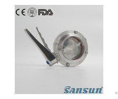 Food Grade Stainless Steel Pharmacy Using Sanitary Butterfly Valve