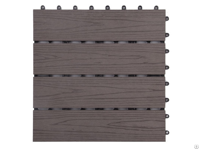 Outdoor 3d Embossed Flooring Wpc Decking Tiles Waterproof With Natural Looking