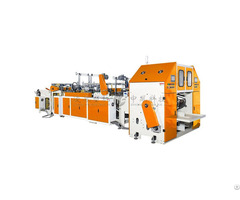 Full Automatic Double Line T Shirt Rolling Bag Making Machine With Core