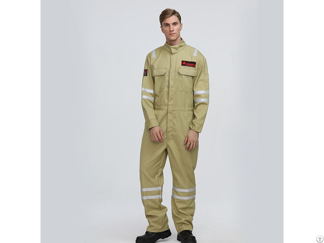 150gsm Khaki Aramid Fire Retardant Contractor Coverall