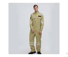 150gsm Khaki Aramid Fire Retardant Contractor Coverall