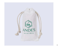 White Cotton Drawstring Bag