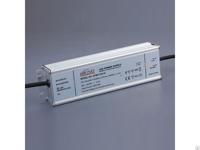 200w 24v 8300ma Metal Waterproof Led Power Supply Pfc
