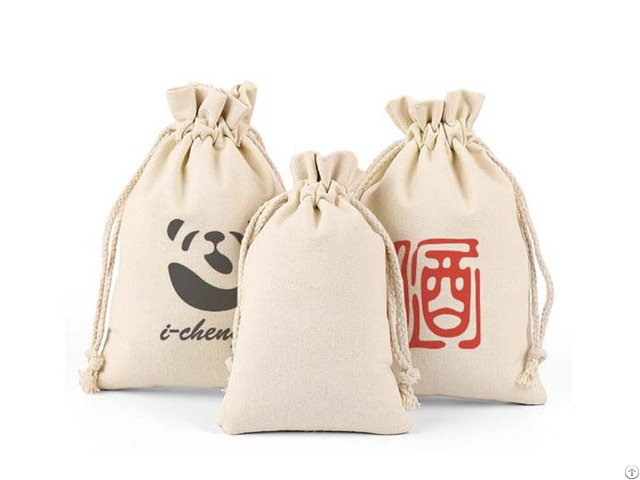 Cotton Drawstring Bag With Pp Rope