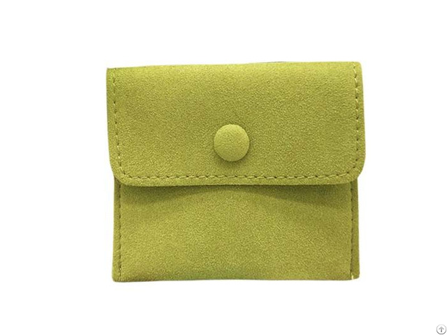 Lime Green Microfiber Jewelry Bag