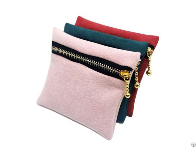 Velvet Zipper Pouch For Cosmetics