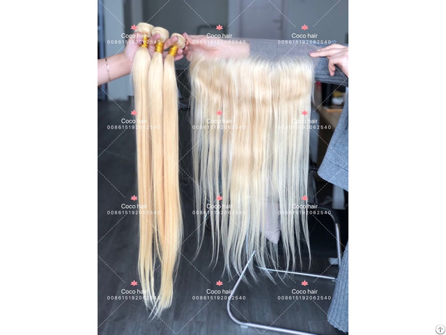 Blonde 613 Hair Bundles With Frontal In Bulk