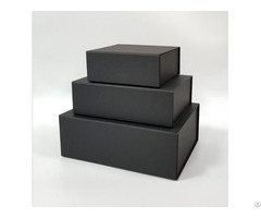 Black Folded Gift Paper Box