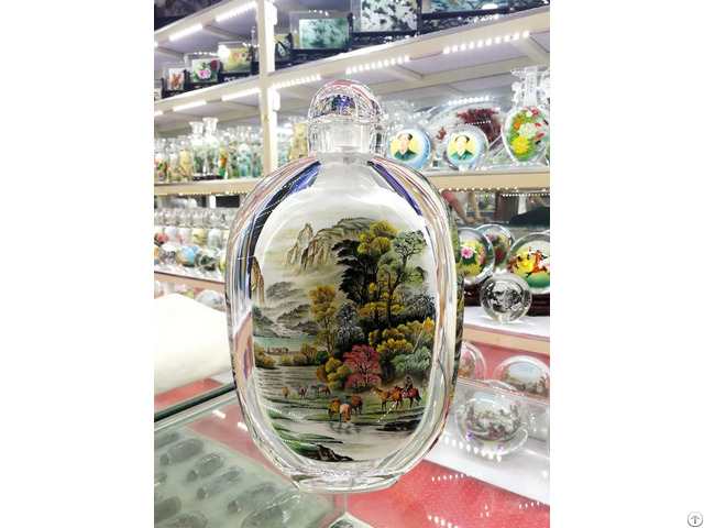 China Hand Painted Glass Snuff Bottle