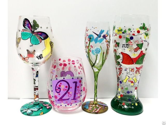 Hand Painted Wine Cups