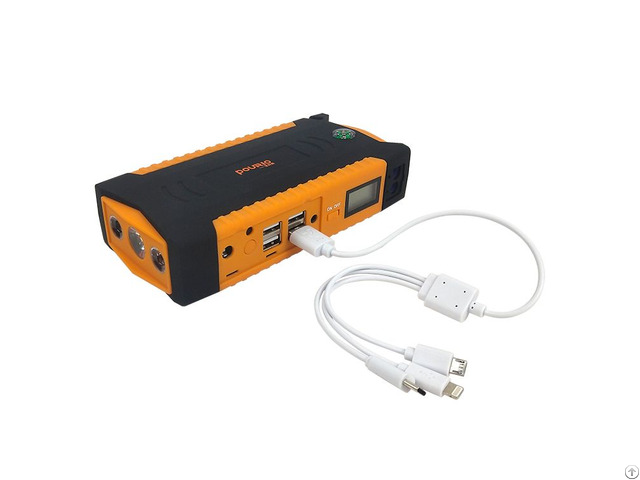 Pourio High Capacity Starting Device Booster 600a 12v Portable Car Jump Starter