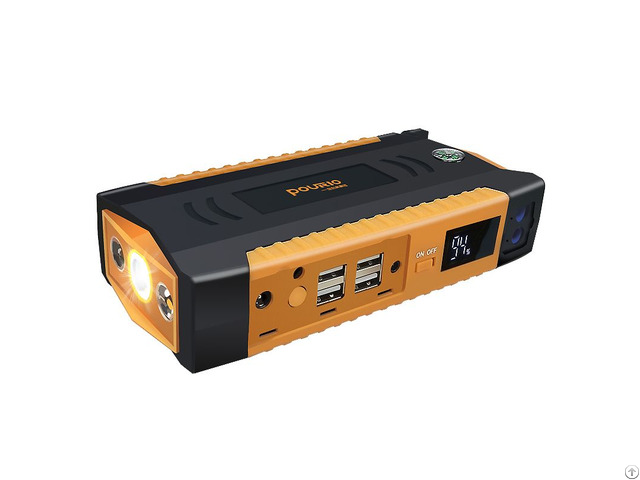 Portable Jumper Start Lcd Display With Four Usb Output