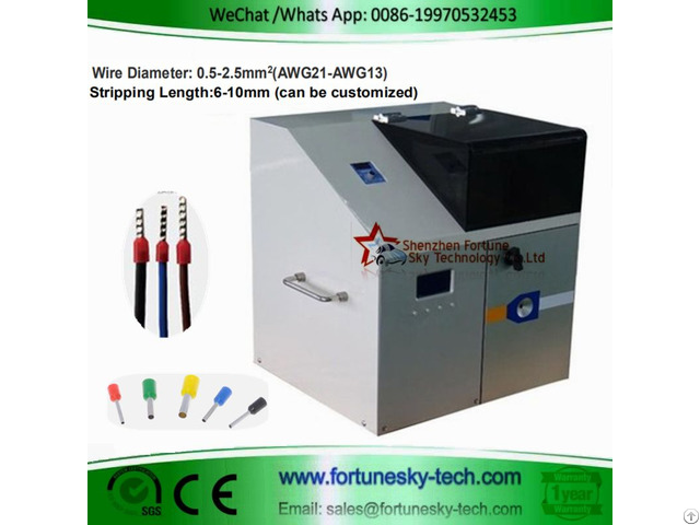 Automatic Wire Threading Stripping Ferrule Crimping Machine