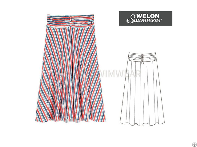Stripe Print Beachwear