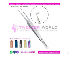 S Shape Straight Oblique Tip Eyelash Extension Tweezers Needle Nose