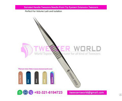 Eyelash Extensions Tweezers Super Straight Needle Nose Pointed