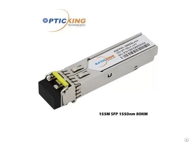 Fcc Tuv 80km Sfp 1550nm Small Form Factor Module Hot Pluggable