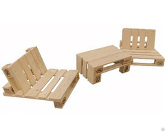 Set Of Pallet Chairs And Table For 2 Person